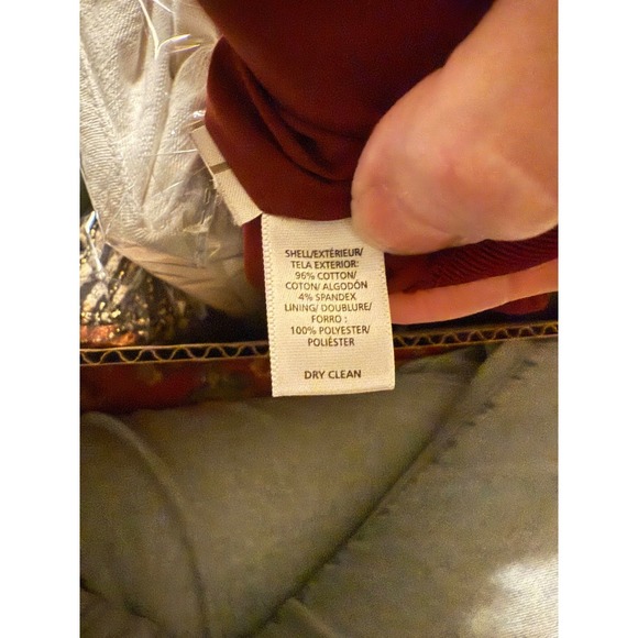 LOFT Burgundy Black Floral Textured Pencil‎ Skirt Women's Size 12 - Picture 7 of 7